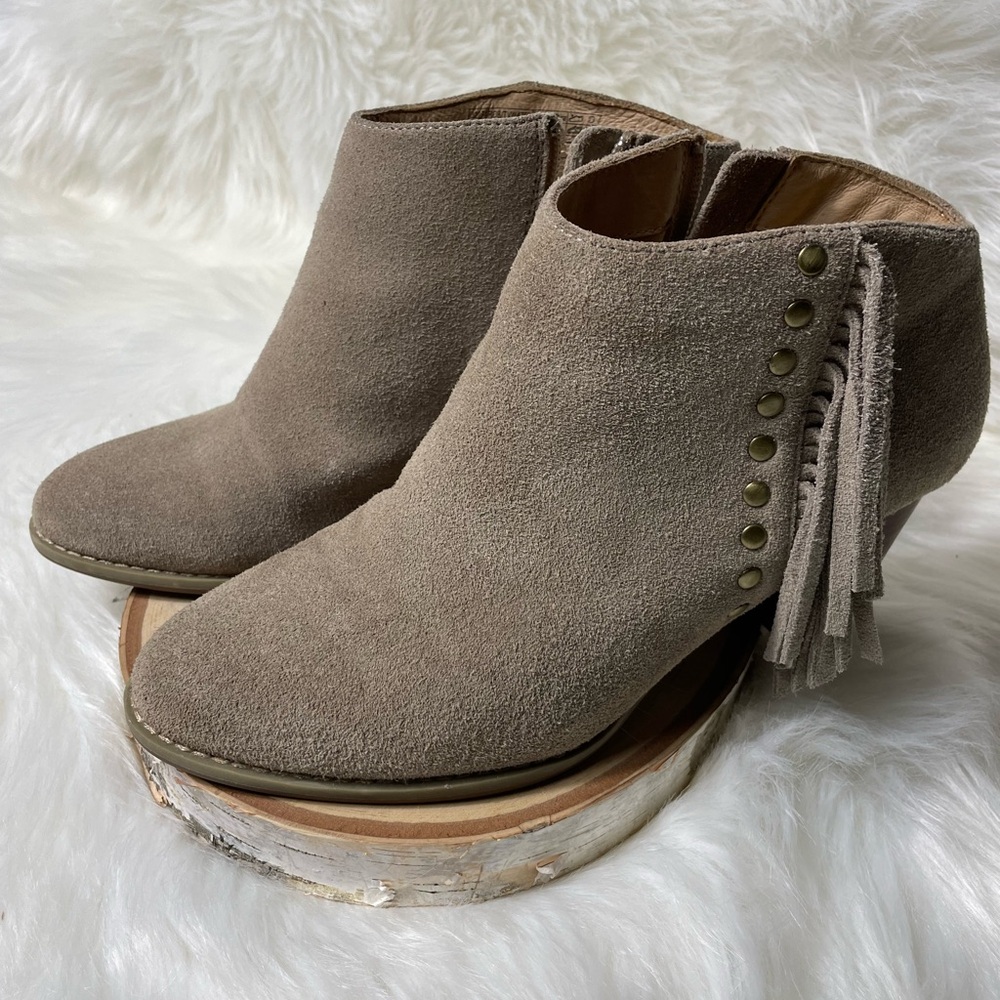 Vionic Faros Fringe Ankle Boots Booties